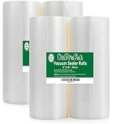 O2frepak 4Pack 8x50 Rolls (Total 200Feet) Vacuum Sealer Bags Rolls with BPA Free,Heavy Duty Vacuu...