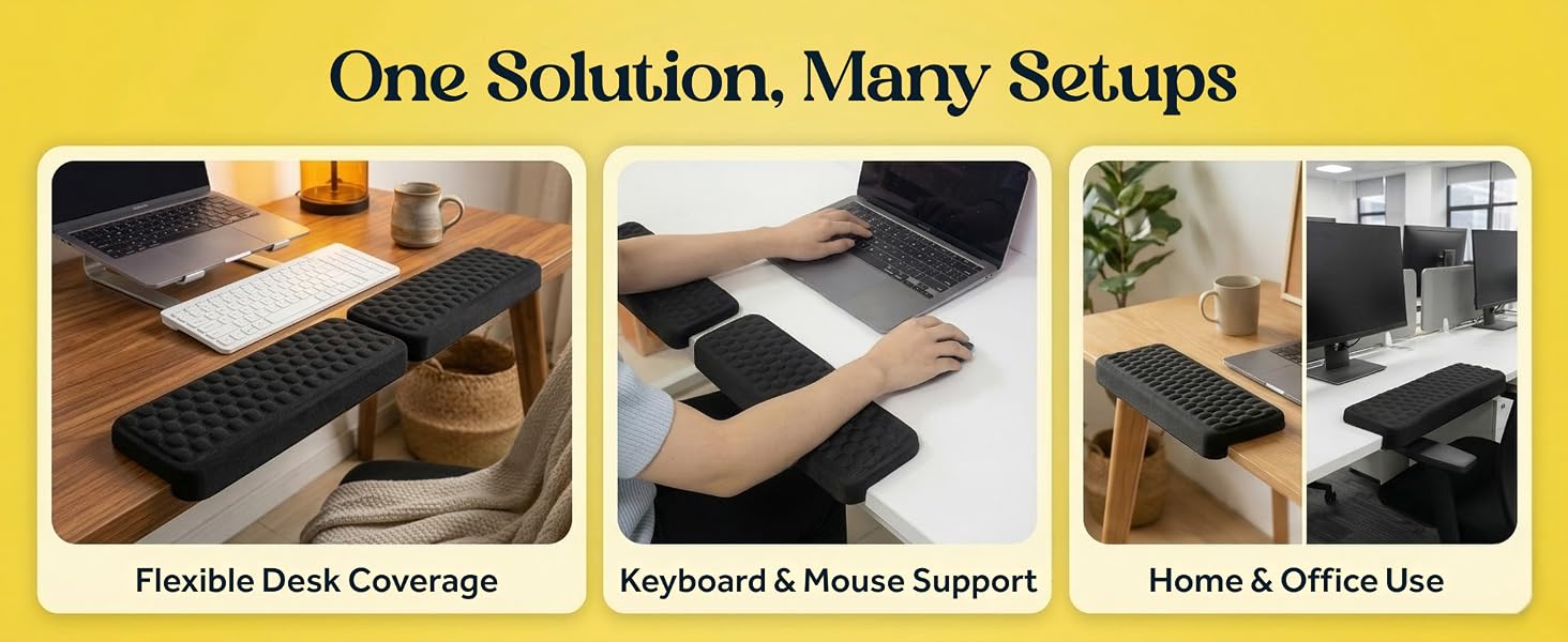 desk edge cushion arm rest pad for gaming setup and standing desks and computer working station