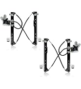 OVANOH Pair Rear Driver & Passenger Power Window Regulator w/Motor Compatible for Chevy Silverado...