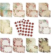 160 Pcs Stationery Paper Envelopes Set Includes 50 Lined Writing Paper & 50 Envelopes with 60 Col...