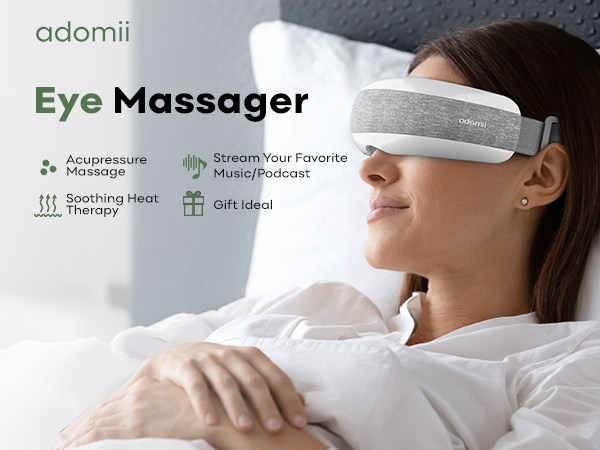 Eye Massager Acupressure Massage 333. Shething Heat Therapy Stream Your Favorite Music/Podcast Gift