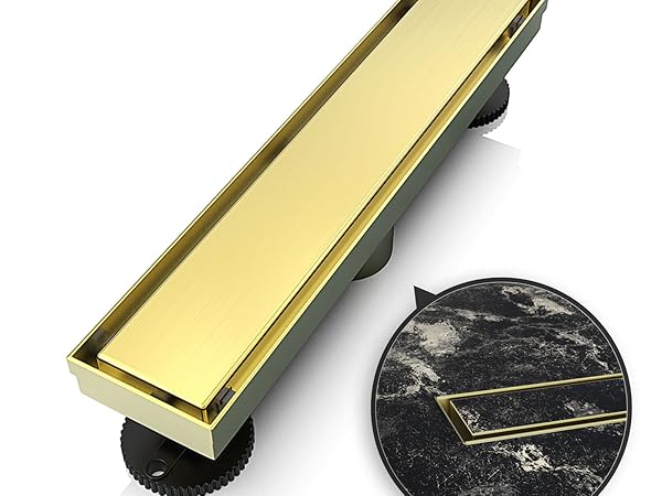gold shower drain