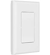 Suraielec Single Wireless Remote Control Wall Switch with Hanging Plate, Programmable and Expanda...