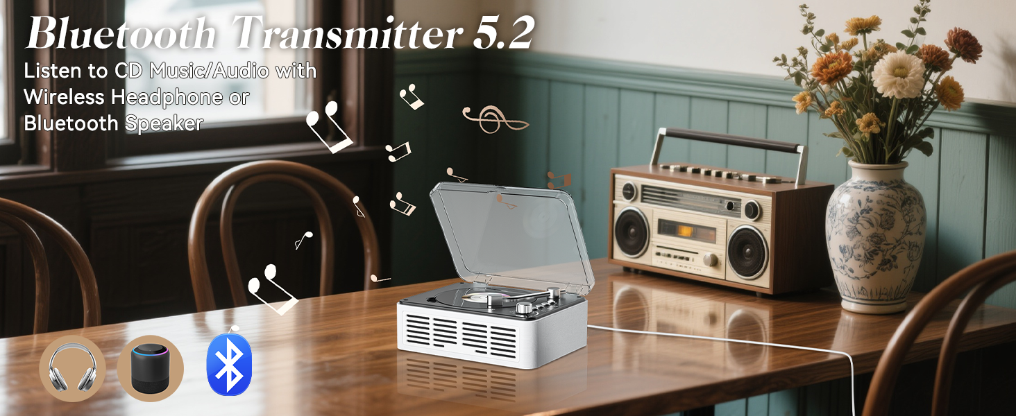portable cd player with bluetooth