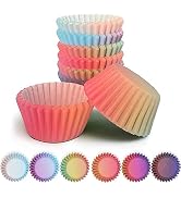 Mini Cupcake Liners Cupcake Cups 300-Count Food Grade Gradient Design Cupcake Papers Baking Cups ...