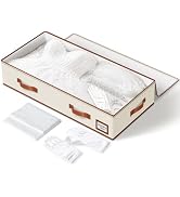 Wedding Dress Storage Box, Large Under Bed Wedding Dress Preservation Box with 30 Sheets Acid-Fre...