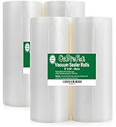 O2frepak 4Pack 8x50 Rolls (Total 200Feet) Vacuum Sealer Bags Rolls with BPA Free,Heavy Duty Vacuu...