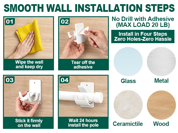 shower curtain rod holder