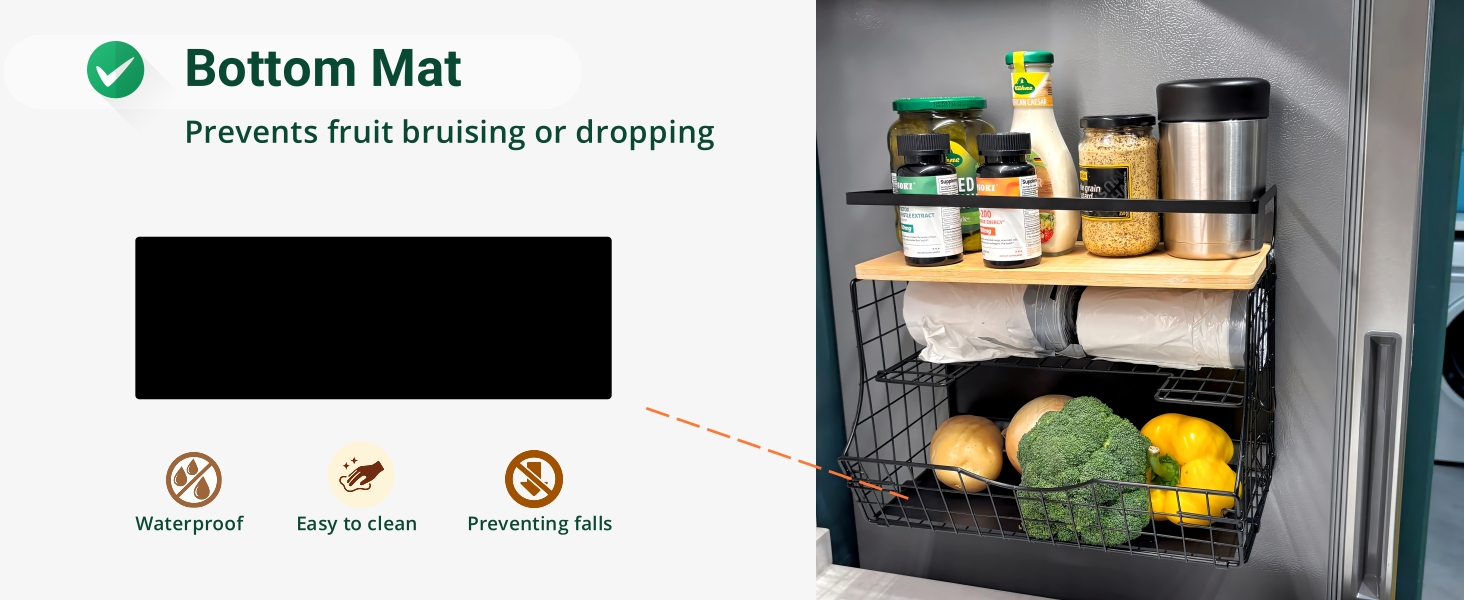 magnetic fruit holder for refrigerator, magnetic fruit basket, magnetic shelf for fridge