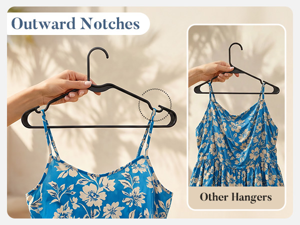 Plastic hanger shoulder with non-slip grooves for straps