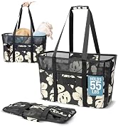 CleverMade Beach Mesh Tote Bag - Grocery & Beach Bag, 11 Gal / 42L