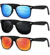 DEMIKOS Sunglasses Men Polarized Sunglasses for Mens Womens Retro Mirror Lens for Driving Fishing...