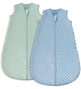 Yoofoss Fleece Baby Sleep Sack 6-12 Months with Plush Dots, TOG 1.5 Baby Wearable Blanket with 2-...