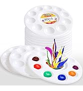 Hulameda 80pcs Paint Tray Palettes,Paint Palettes | Plastic Round Paint Pallets for Kids or Stude...