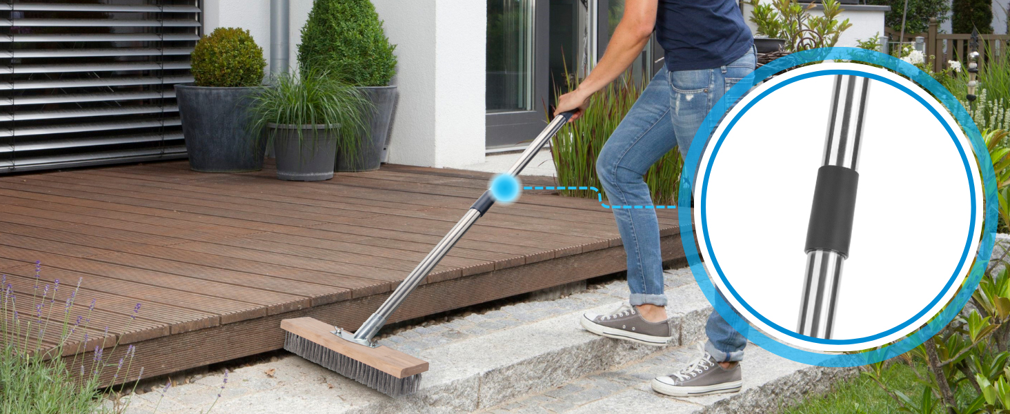 scrubber brush with long handle