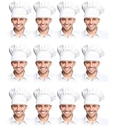 Xeoxarel Chef's Hats Adjustable Elastic Baker Kitchen Cooking Chef Cap for Adult/Kids
