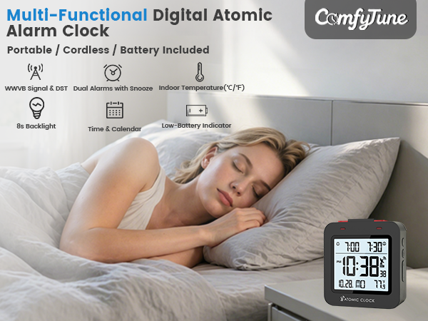 travel clocks battery operated small