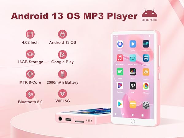 mp3 player with bluetooth and wifi