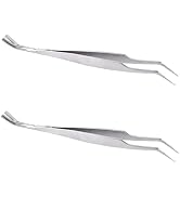 2 Pcs Stainless Steel Tick Tweezers Dual Tipped Tick Remover Tool First Aid Tweezers Tick Killer ...