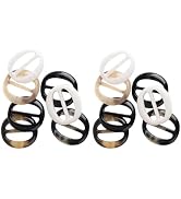 Dwuww 12 Pcs 5CM Multicolor Fashion Resin T Shirt Clips Simple Tee Shirt Rings Clasps Elegant Sca...