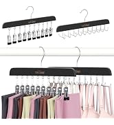 TOPIA HANGER 2 Pack Bra Hanger with 2 Pack Leggings Organizer, 2-in-1 Space Saving Hanger Neatly ...
