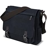 CAAORDKSO Canvas Vintage Messenger Bag Shoulder bag Large Travel Crossbody bags for Men Women 14 ...