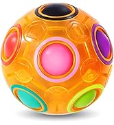 Vdealen Magic Rainbow Puzzle Ball, Fidget Ball Puzzle Brain Teaser Fidget Toy for Boys & Girls- B...