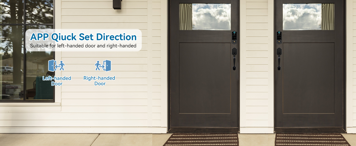 keypad door lock with handle
