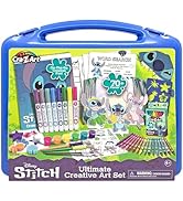 Disney Stitch Kids Ultimate Creative Activity Arts & Crafts Case, 70+ Pieces for Creative Fun wit...