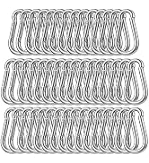 200PCS Spring Snap Hook Carabiner, 3/16" Galvanized Steel Snap Clip Hook, 2" Heavy Duty Quick Lin...