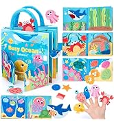 hahaland Ocean Busy Book for Toddlers 1-3, Montessori Toys Sensory Activity Busy Board, Travel To...