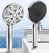 6 Functions Handheld Shower Head Set High Pressure Shower Head High Flow Hand Held Showerhead Set...