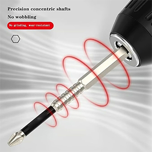 Designed to work seamlessly with all 1/4" hex tools