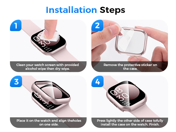 clear apple watch case