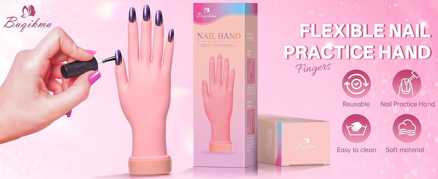 practice hand for acrylic nails