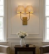 Brown Rattan 2-lights wall sconces