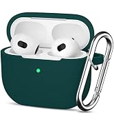 JTOMEI for AirPods 3 Case Cover with Keychain, Full Protective Silicone Case Accessories for AirP...