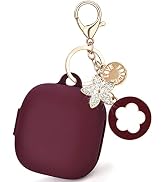 VISOOM Bling Silicone Beats Fit Pro Cover for Women With Glitter Keychain - Cute Protector Case f...