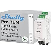 Shelly Pro 3EM (120A) | Wi-Fi & LAN, 3-Phase Smart Energy Meter | 2-Way Consumption | Home Automa...