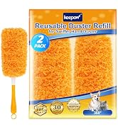 KEEPOW Reusable Duster Refill Compatible with Swiffer Hand Duster, Microfiber Heavy Duty Duster R...