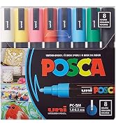 Posca Paint Markers, 5M Medium Acrylic Markers with Reversible Tips, Artist Recommended For Gifts...