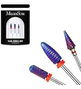 MelodySusie 3Pcs Nail Drill Bits Set, 3/32'' Carbide Tungsten Bits, Long Flame, Smooth Round Top ...