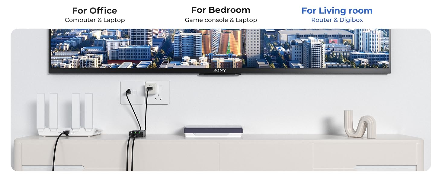 either network splitter 1 in 2 out for home use, connects routers and set-top boxes