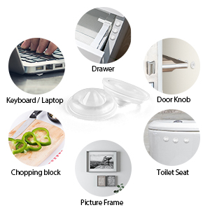 BAIPOK clear rubber door bumpers