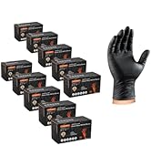 ANBOSON Nitrile Gloves 10 Mil Heavy Duty Disposable Gloves with Diamond Texture for Household Cle...