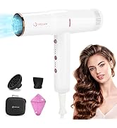Hair Blow Dryer with Diffuser, IG INGLAM Professional High Speed Brushless Motor Negative Ion Low...
