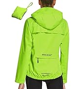 baleaf Women's Rain Jackets Waterproof Windbreaker Packable Running Lightweight Cycling Jacket Re...