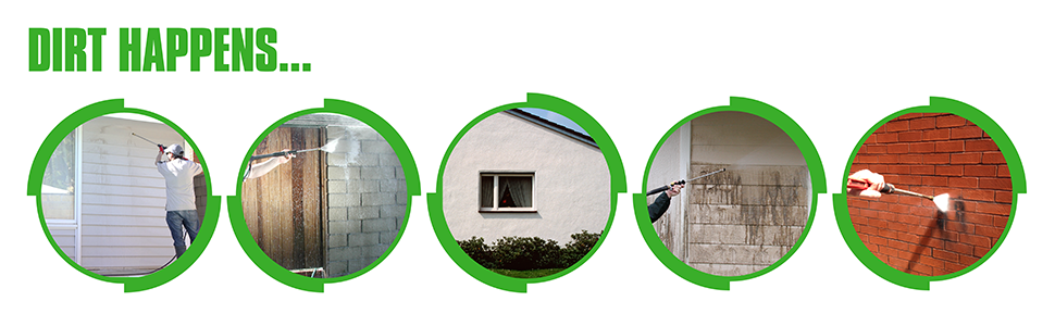 Dirt happens. Simple Green Oxy Solve House & Siding Cleaner can help.