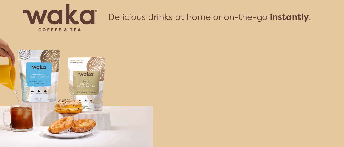 Waka coffee & tea, 100% Arabica beans
