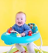 Bright Starts Giggling Safari Walker with Easy Fold Frame for Storage